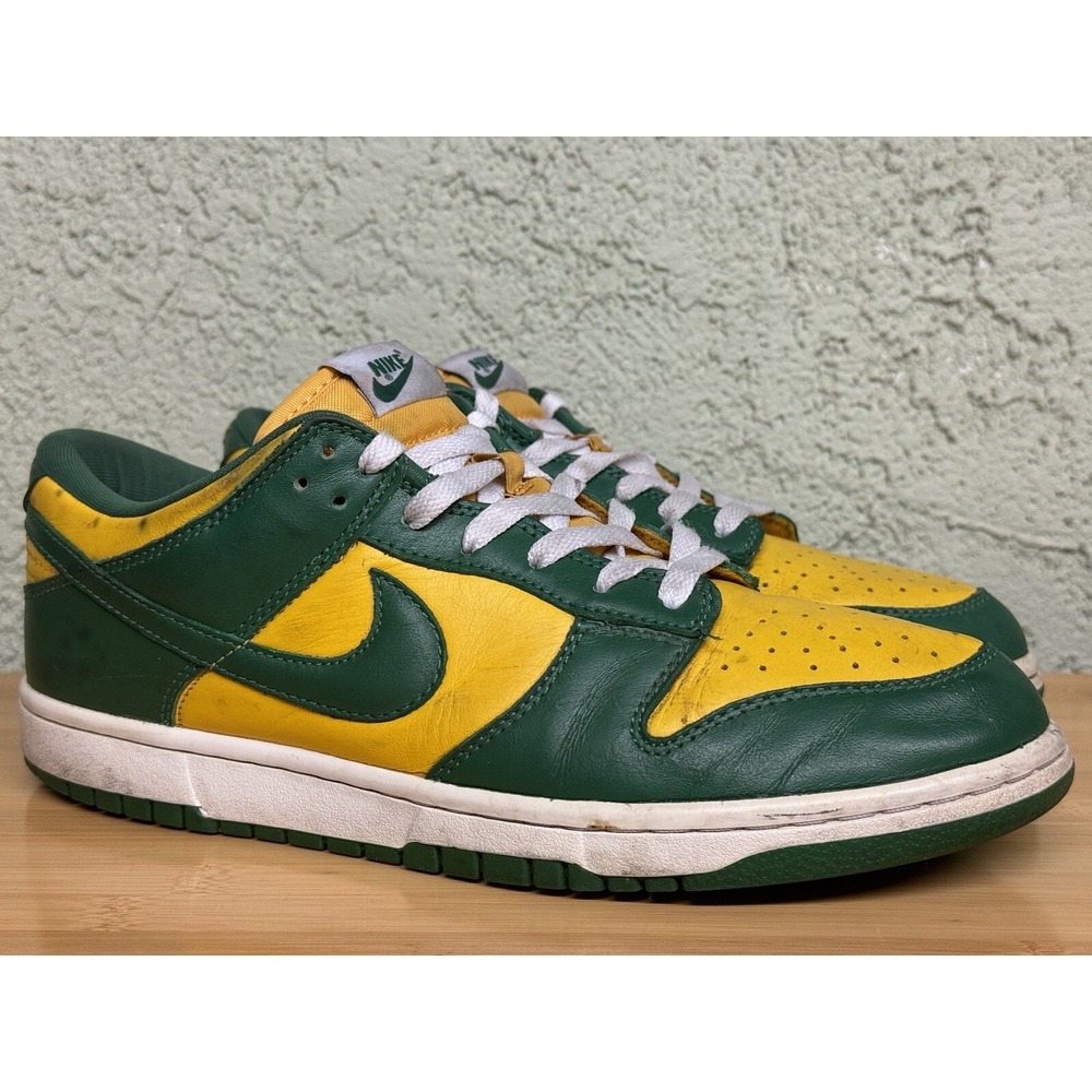 Size 10.5 -  Nike Dunk Low Brazil Green/Pine/Varsity Maize/White 2020 CU1727-700